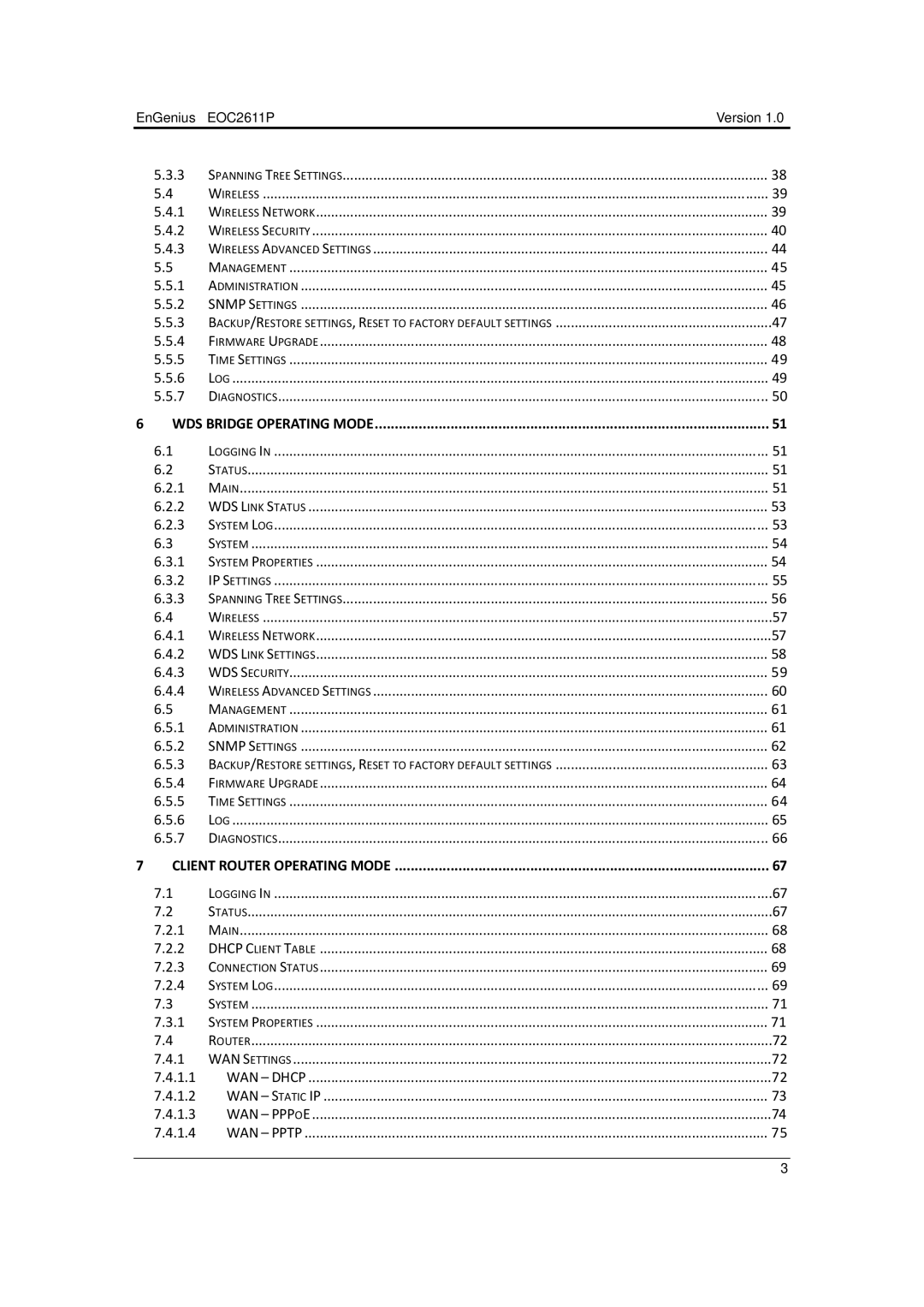 EnGenius Technologies EOC2611P manual 1.1 