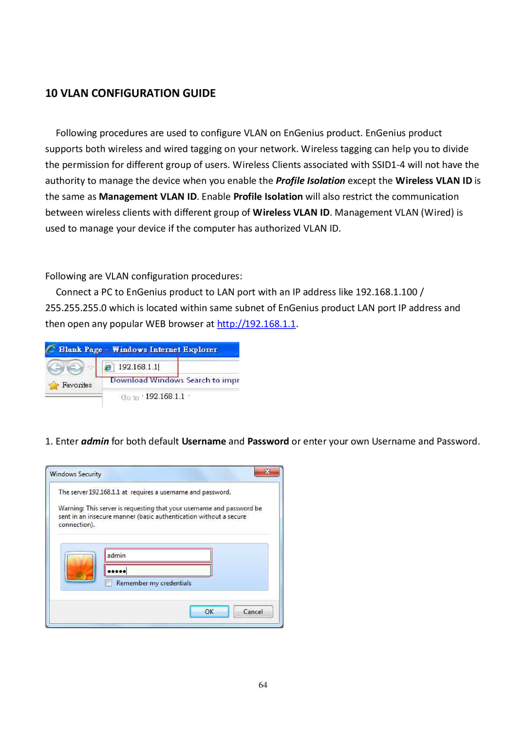 EnGenius Technologies EOC5611P user manual Vlan Configuration Guide 