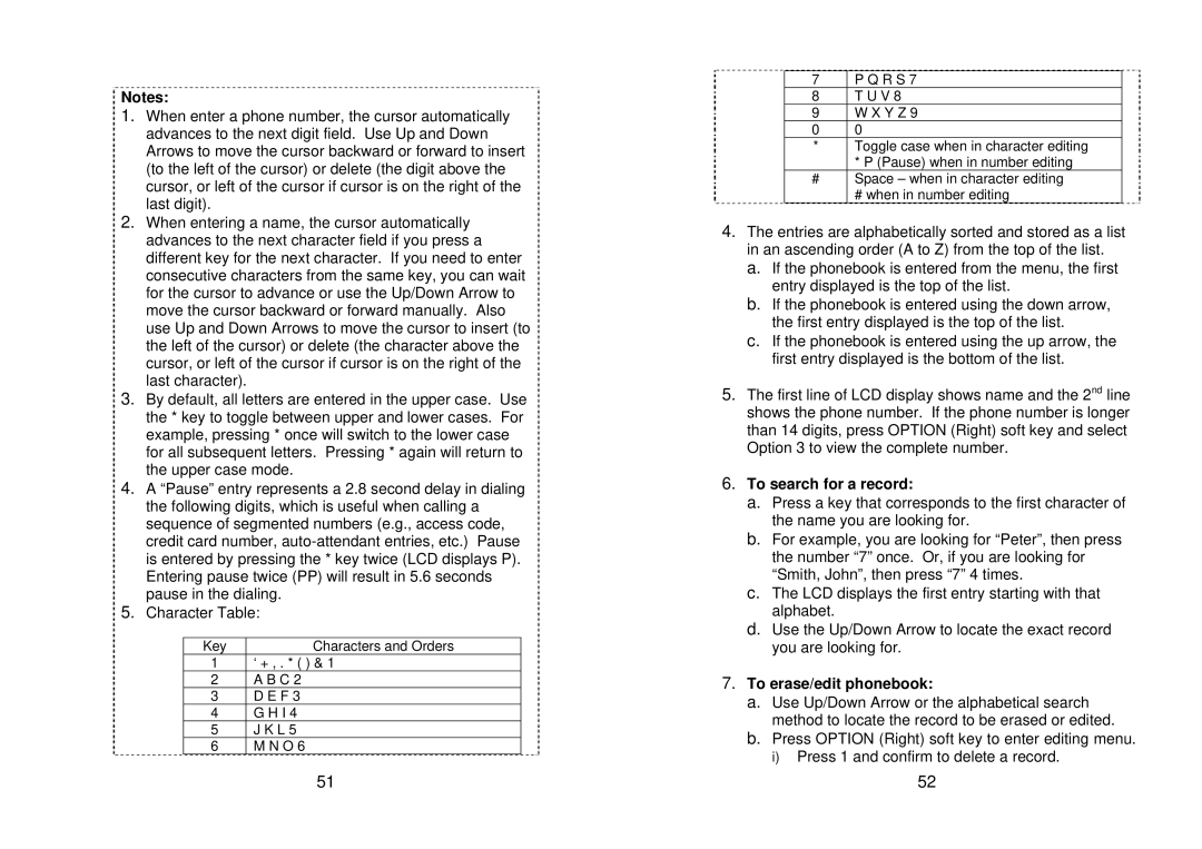 EnGenius Technologies EP-490 user manual To search for a record, To erase/edit phonebook 