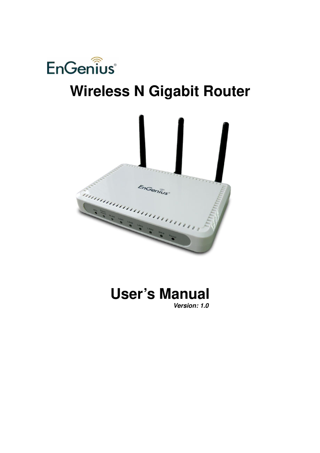 EnGenius Technologies ESR-9710 user manual Wireless N Gigabit Router User’s Manual 