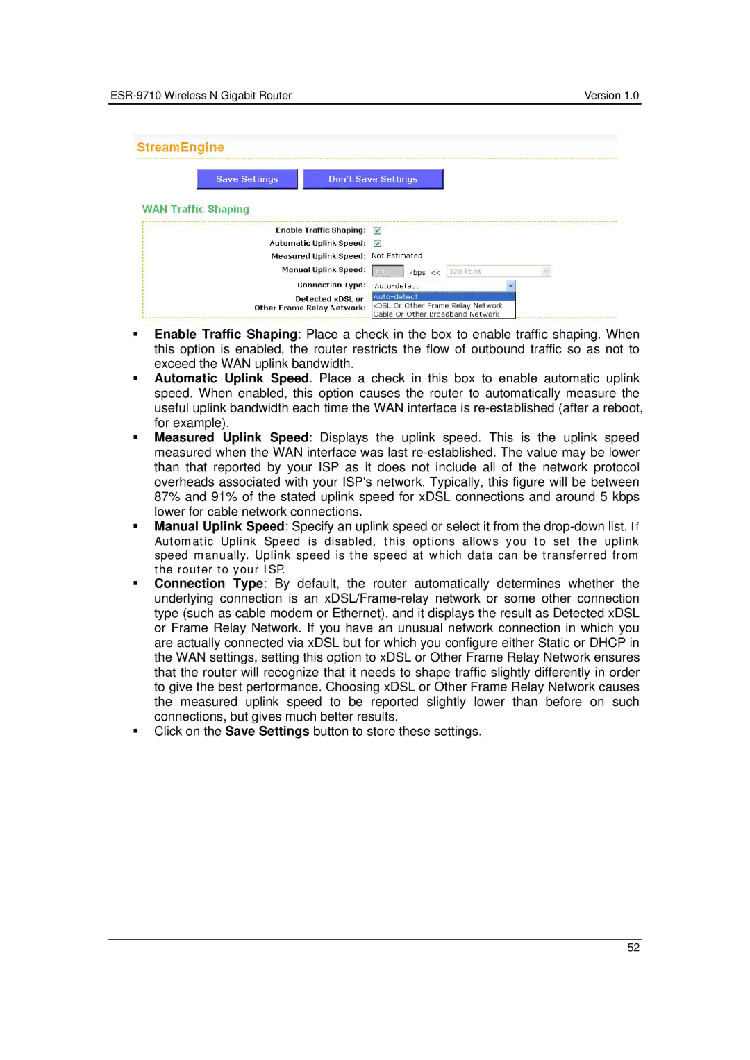 EnGenius Technologies user manual ESR-9710 Wireless N Gigabit Router 