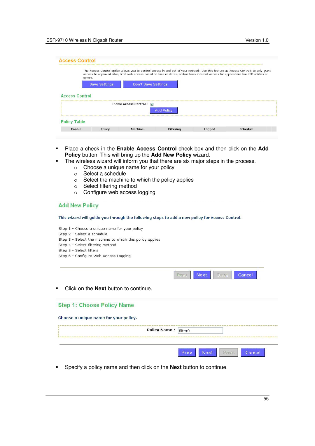 EnGenius Technologies user manual ESR-9710 Wireless N Gigabit Router 