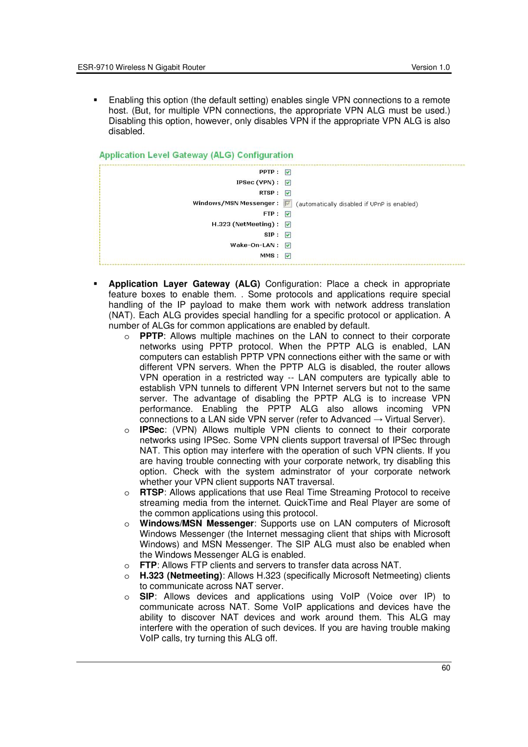 EnGenius Technologies user manual ESR-9710 Wireless N Gigabit Router 