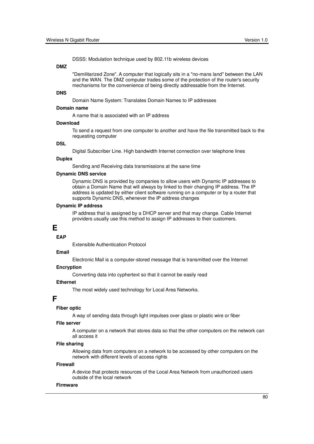 EnGenius Technologies ESR-9710 user manual Dmz, Dns, Dsl, Eap 