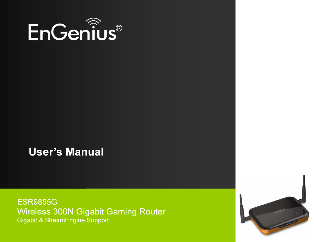 EnGenius Technologies ESR9855G manual User’s Manual 