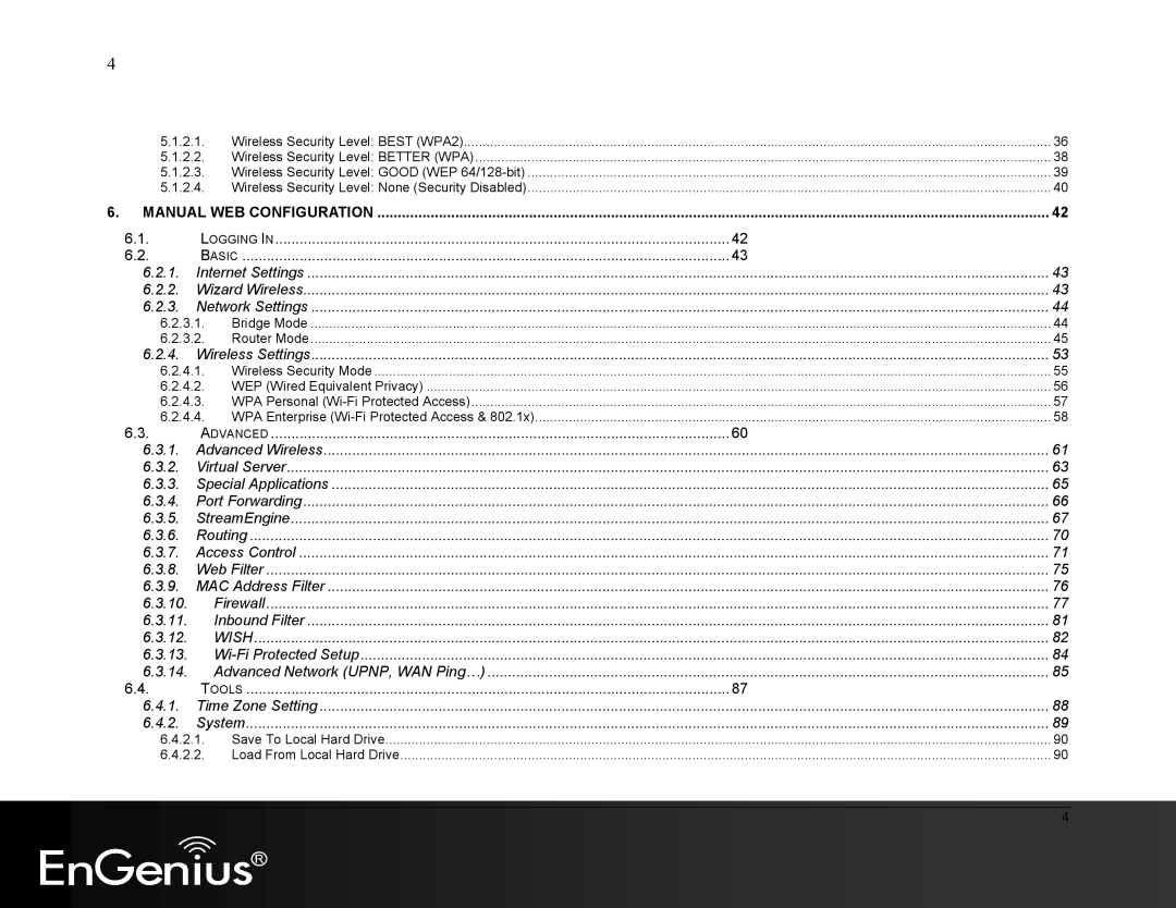 EnGenius Technologies ESR9855G manual Ogging I N Asic 