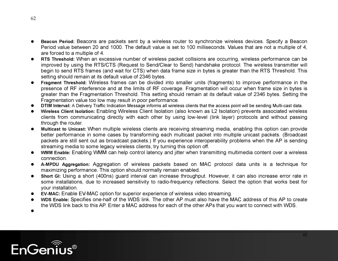 EnGenius Technologies ESR9855G manual 