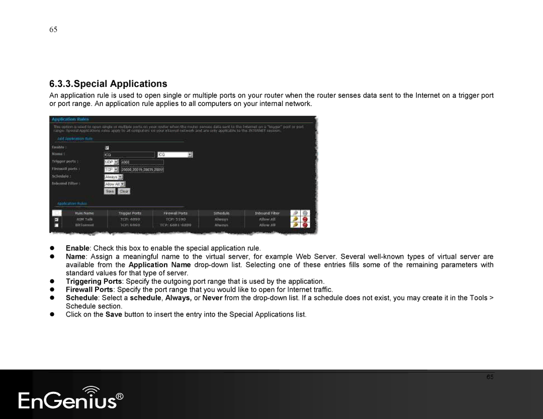 EnGenius Technologies ESR9855G manual Special Applications 