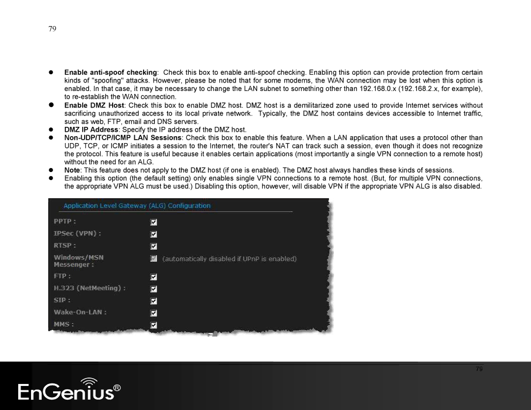 EnGenius Technologies ESR9855G manual 