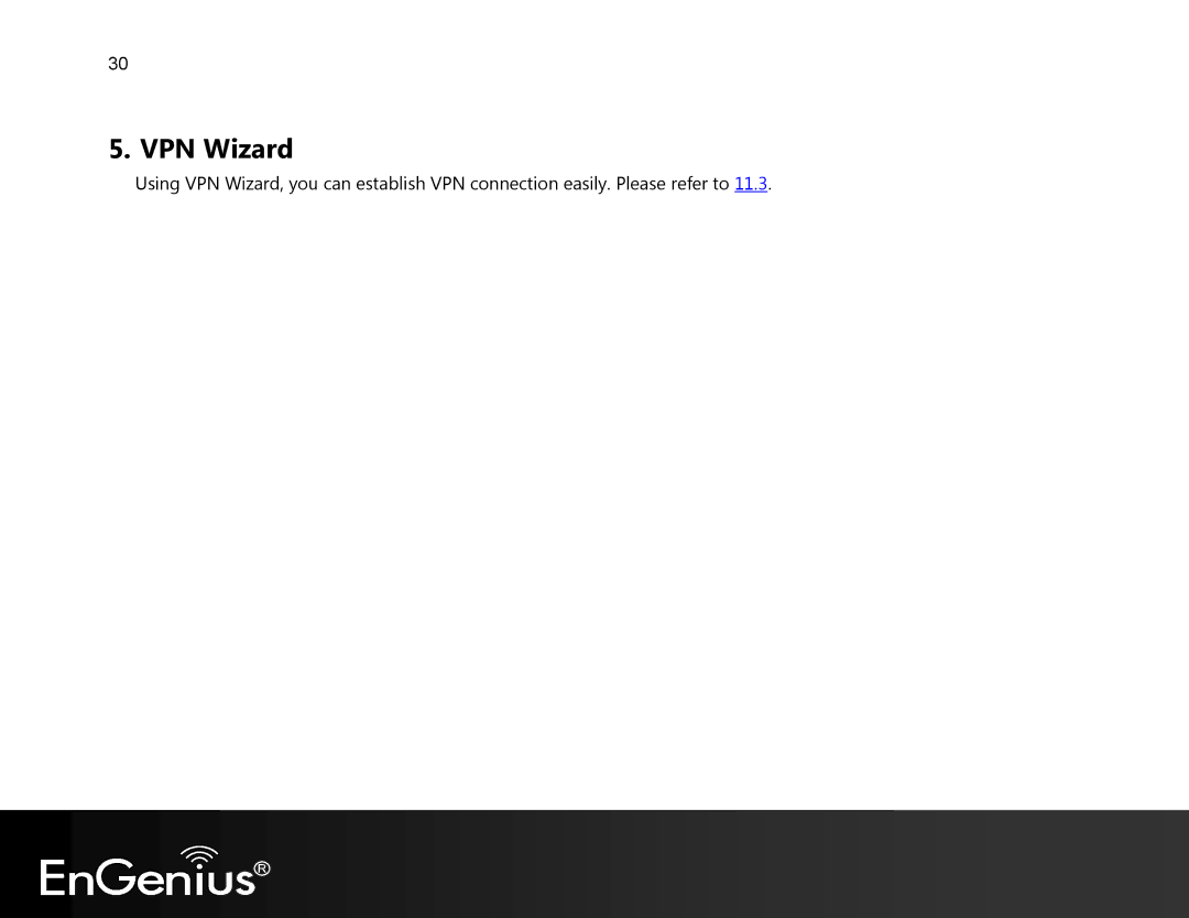 EnGenius Technologies EVR100 manual VPN Wizard 