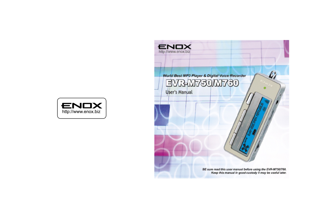 Enox EVR-M750, EVR-M760 manual 