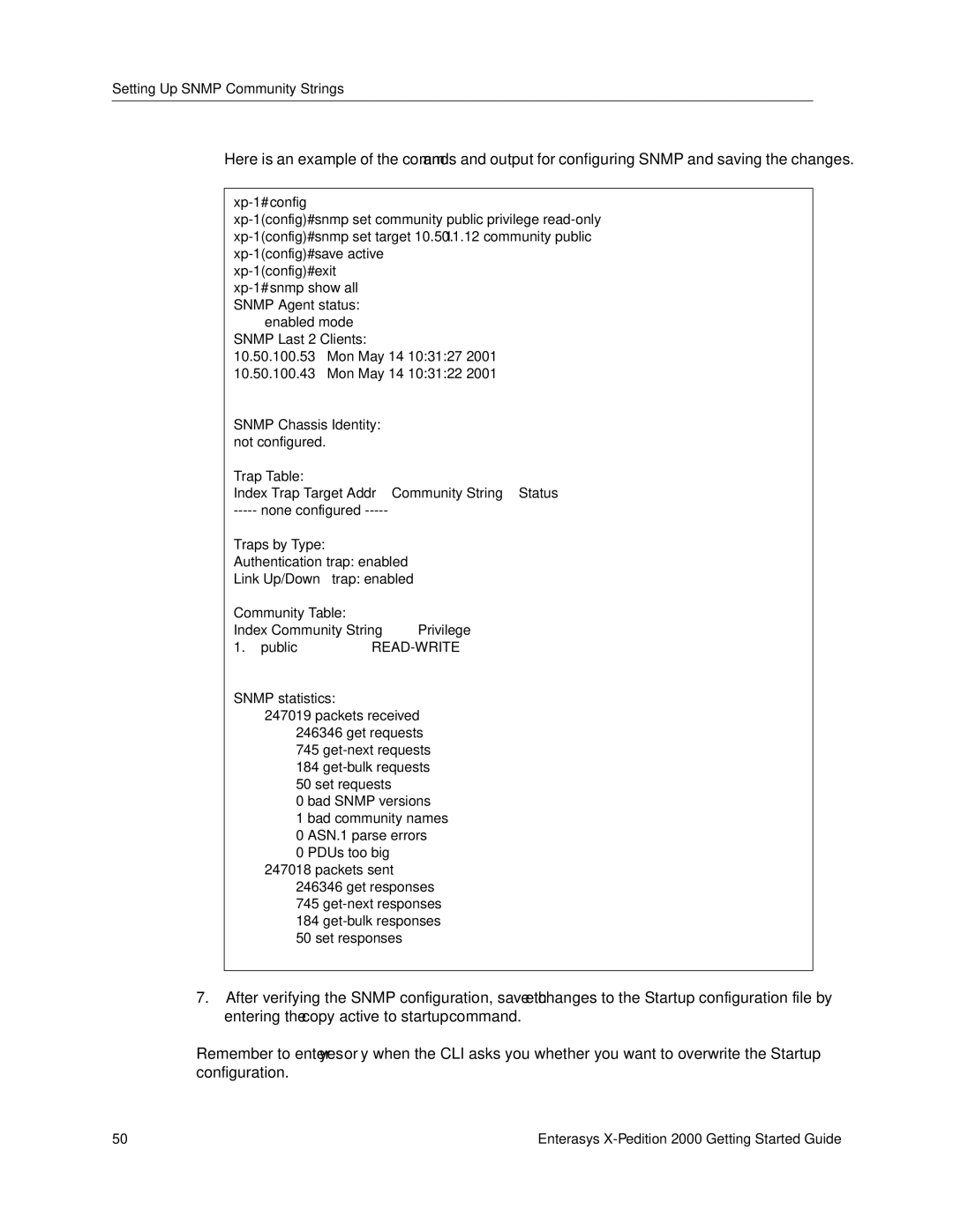 Enterasys Networks 2000 manual Read-Write 