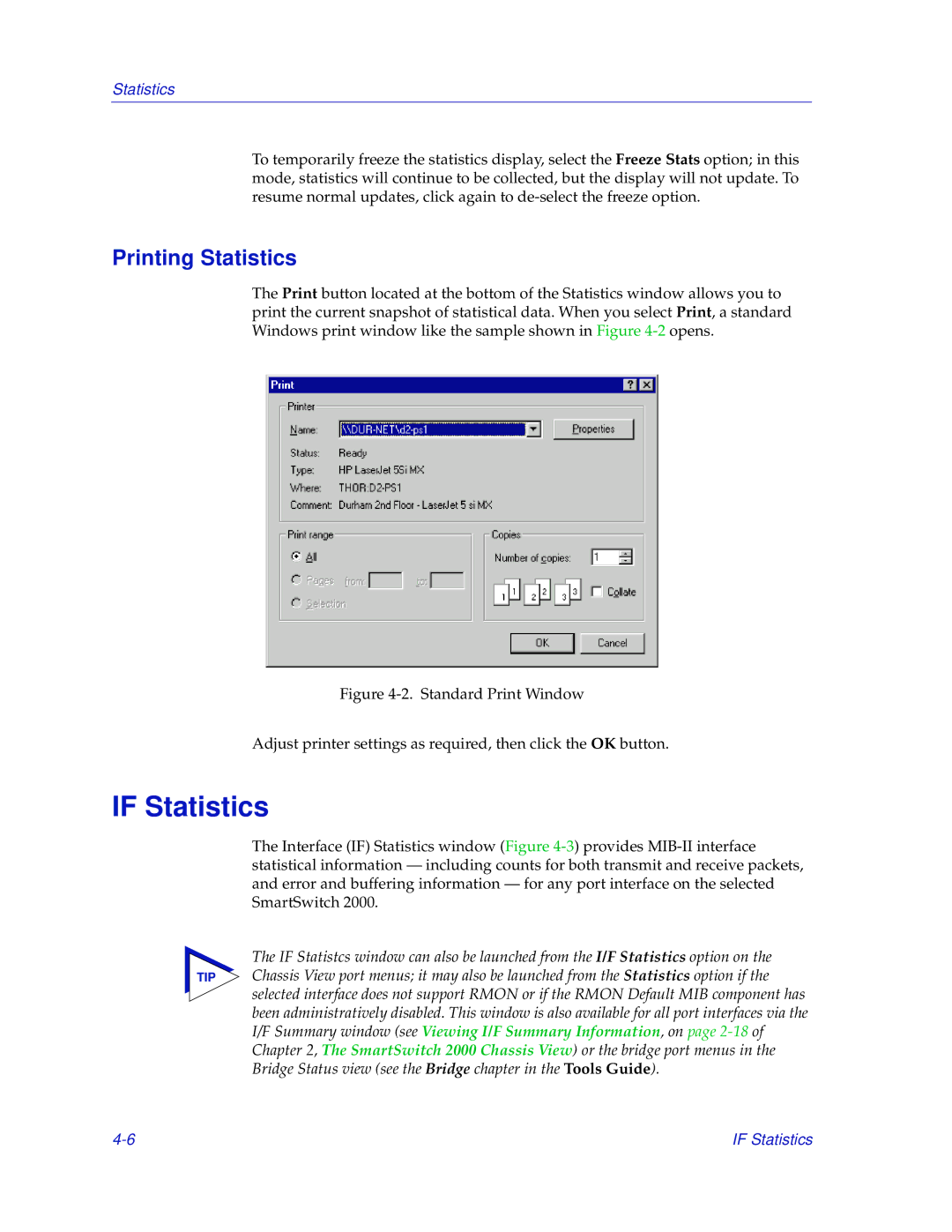 Enterasys Networks 2000 manual If Statistics, Printing Statistics 