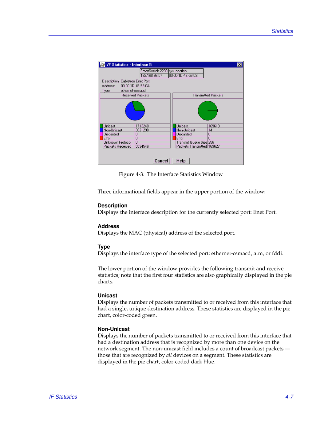 Enterasys Networks 2000 manual If Statistics 