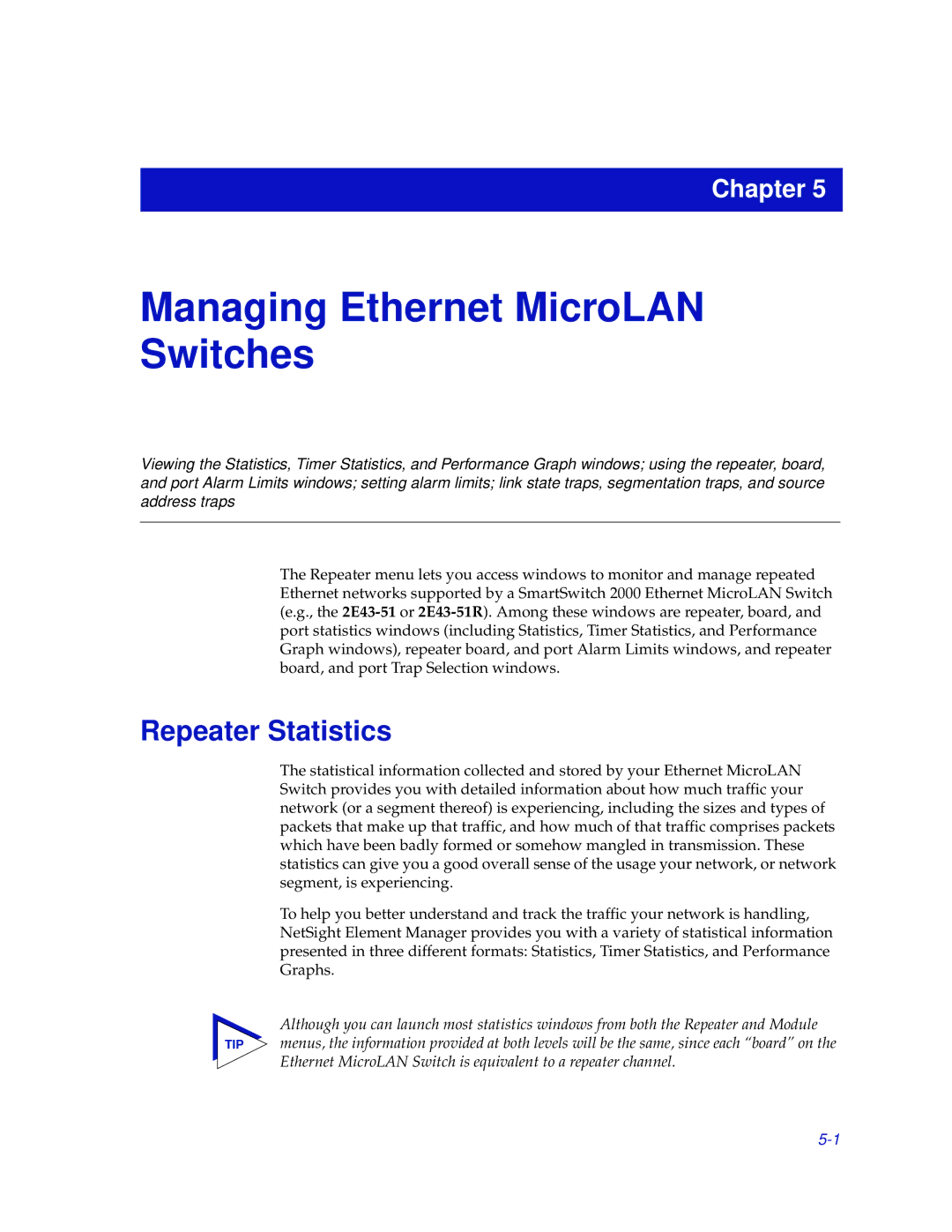 Enterasys Networks 2000 manual Managing Ethernet MicroLAN Switches, Repeater Statistics 