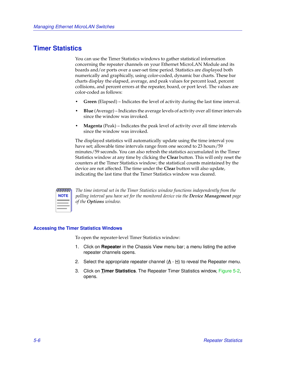 Enterasys Networks 2000 manual Accessing the Timer Statistics Windows 