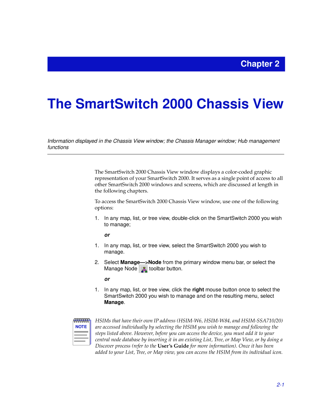 Enterasys Networks manual SmartSwitch 2000 Chassis View 