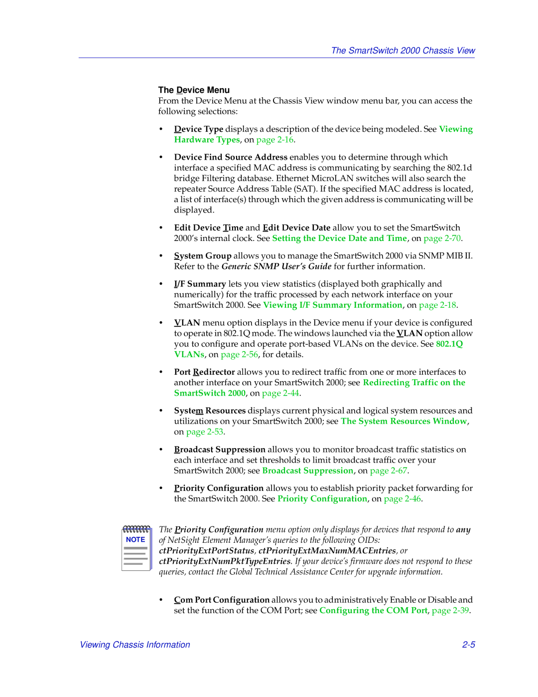 Enterasys Networks 2000 manual Device Menu 