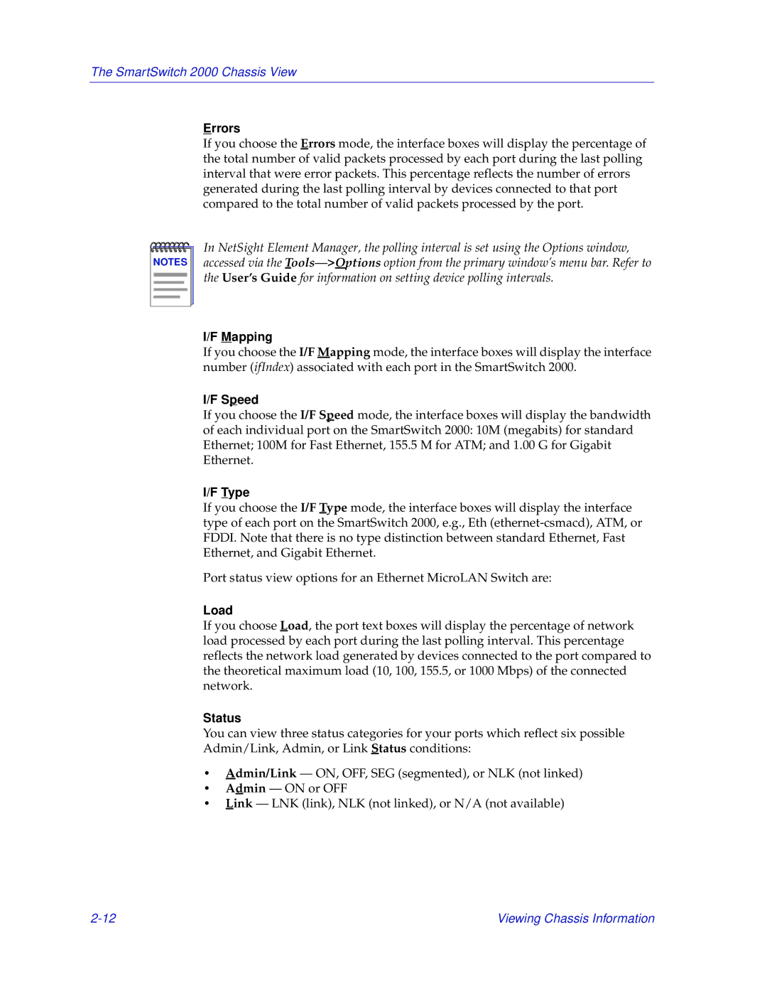 Enterasys Networks 2000 manual Errors, Mapping, Speed, Type 