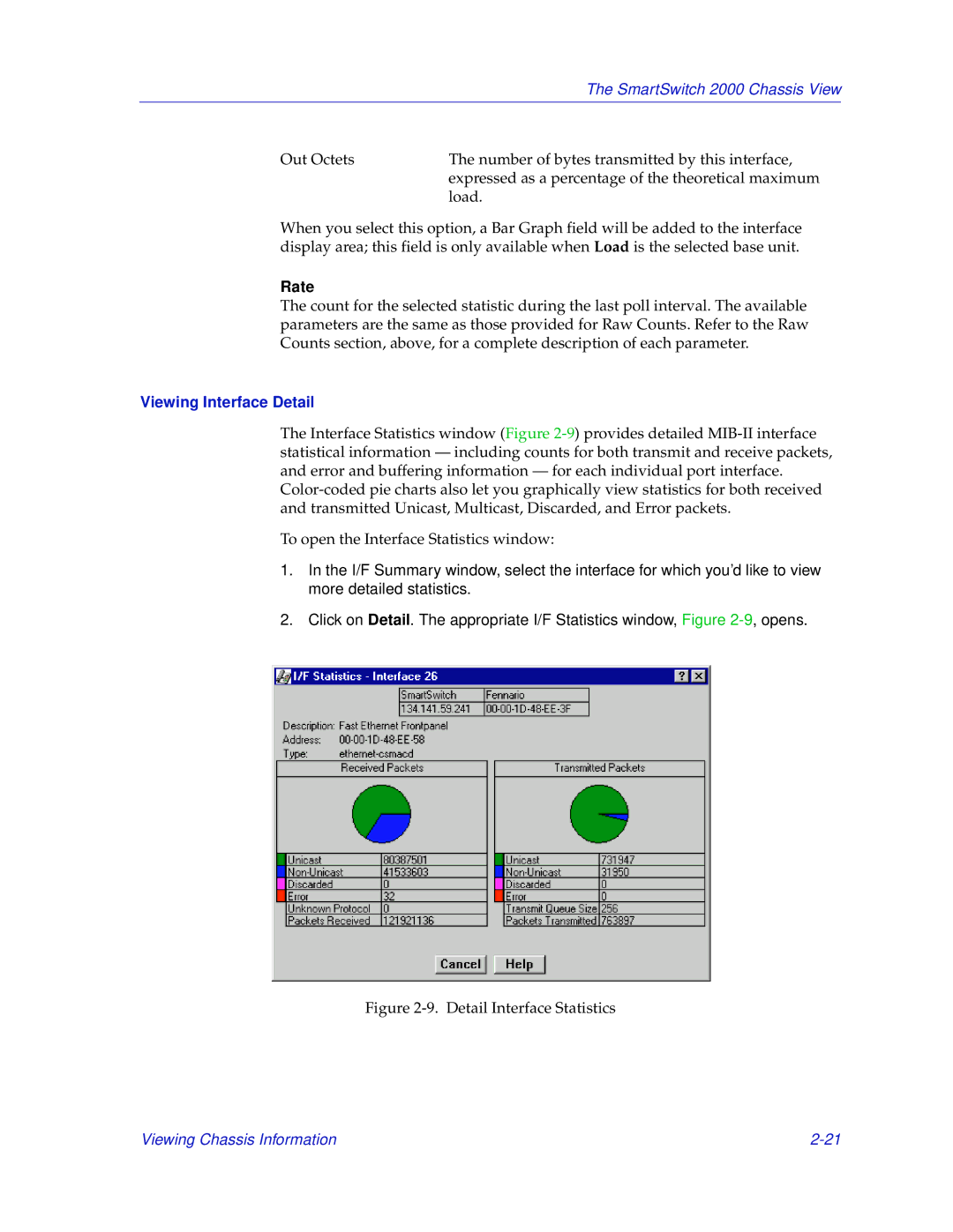 Enterasys Networks 2000 manual Rate, Viewing Interface Detail 