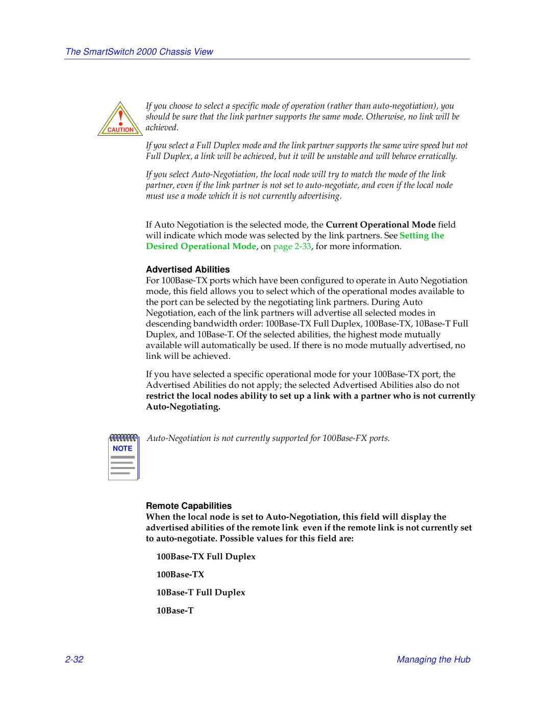 Enterasys Networks 2000 manual Advertised Abilities, Remote Capabilities 