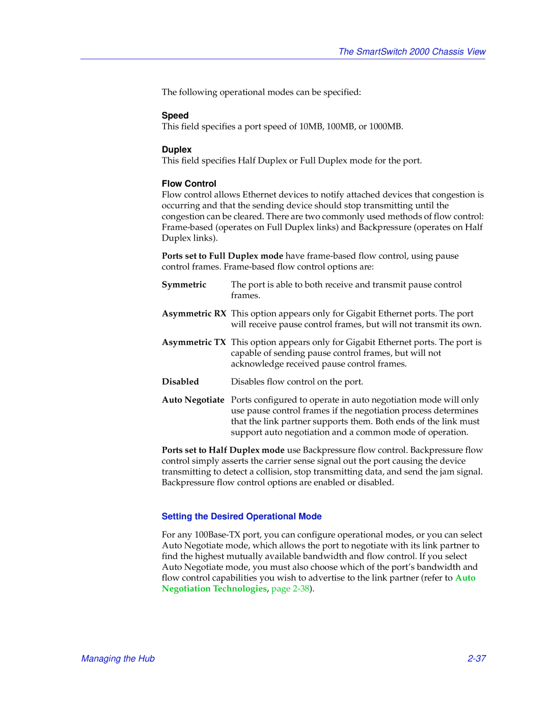 Enterasys Networks 2000 manual Duplex, Flow Control 