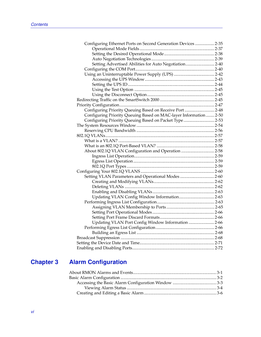 Enterasys Networks 2000 manual Alarm Configuration 