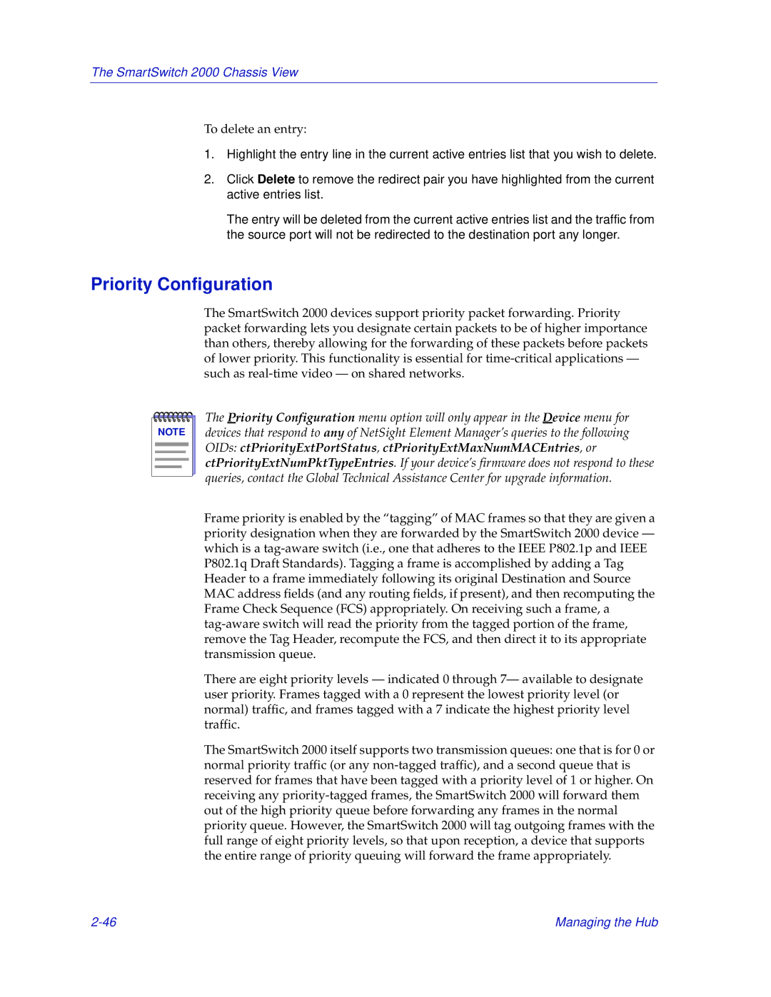 Enterasys Networks 2000 manual Priority Configuration 