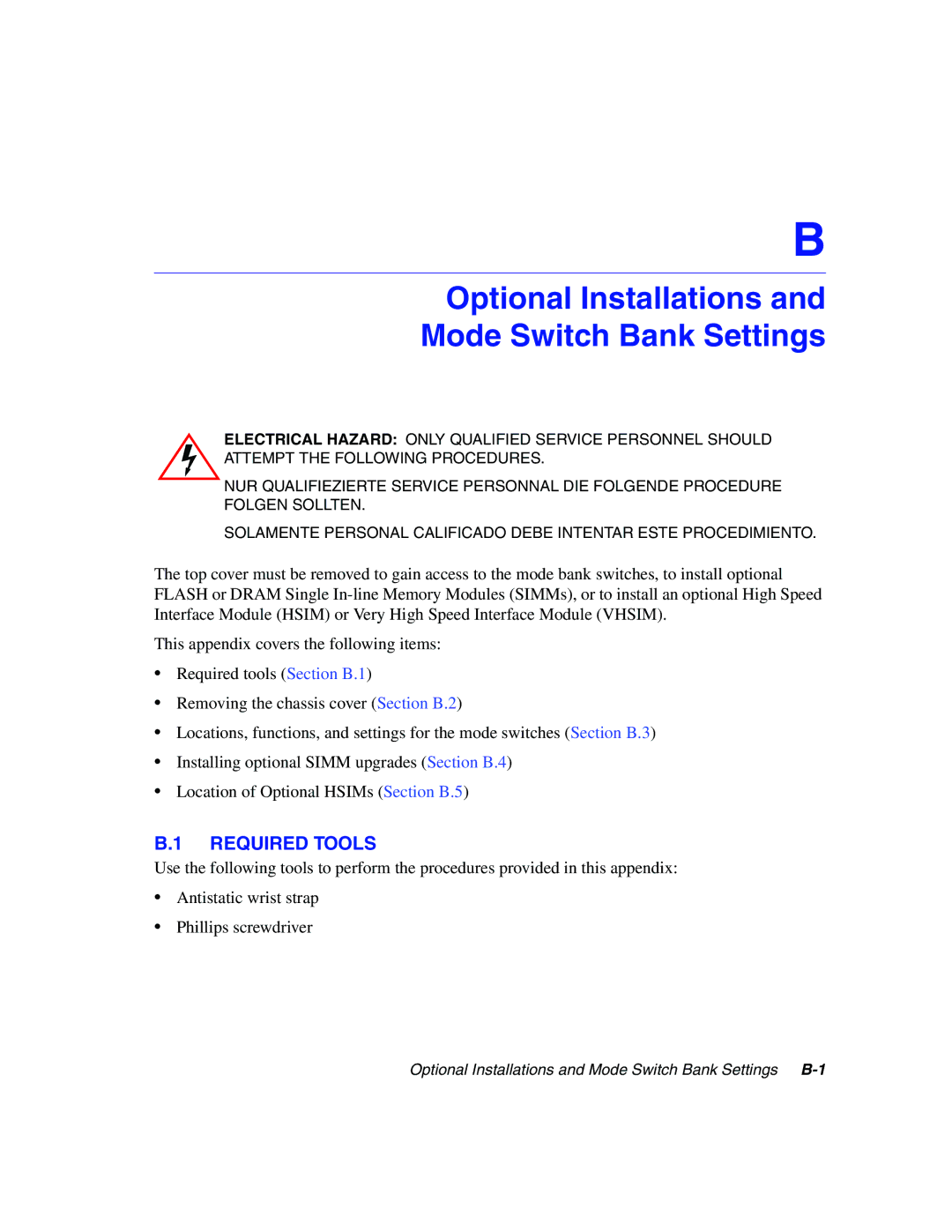 Enterasys Networks 2200 manual Optional Installations Mode Switch Bank Settings, Required Tools 