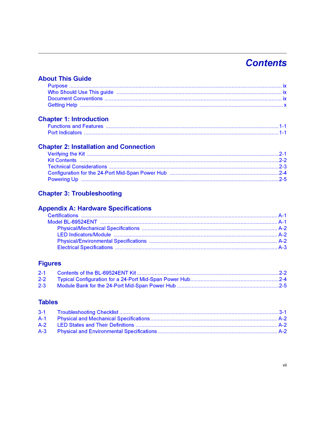 Enterasys Networks 24-Port manual Contents 