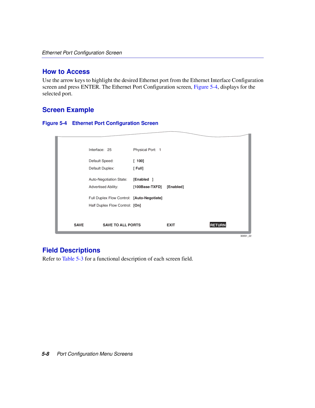 Enterasys Networks 2E253, 2H253, 2H252, 2H258 manual Refer to -3for a functional description of each screen field 