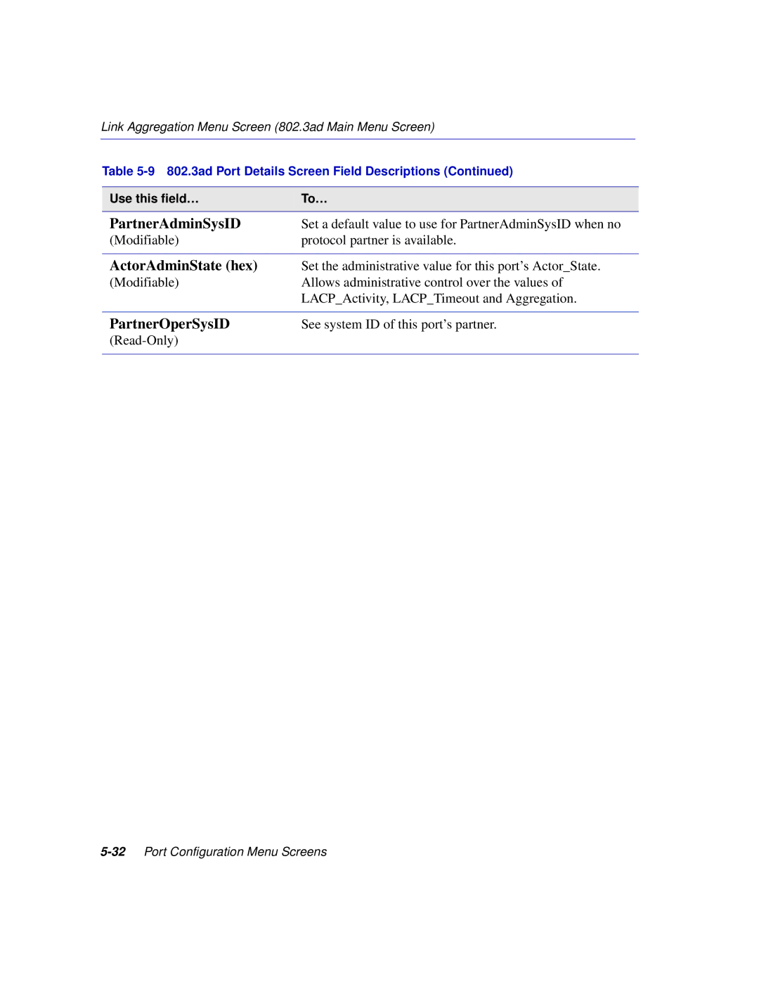 Enterasys Networks 2E253, 2H253, 2H252, 2H258 manual PartnerAdminSysID 