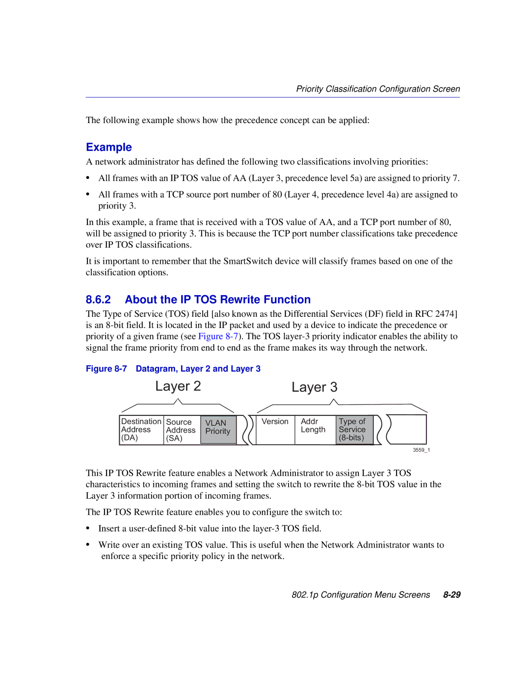 Enterasys Networks 2H258, 2E253, 2H253, 2H252 manual Layer, About the IP TOS Rewrite Function 