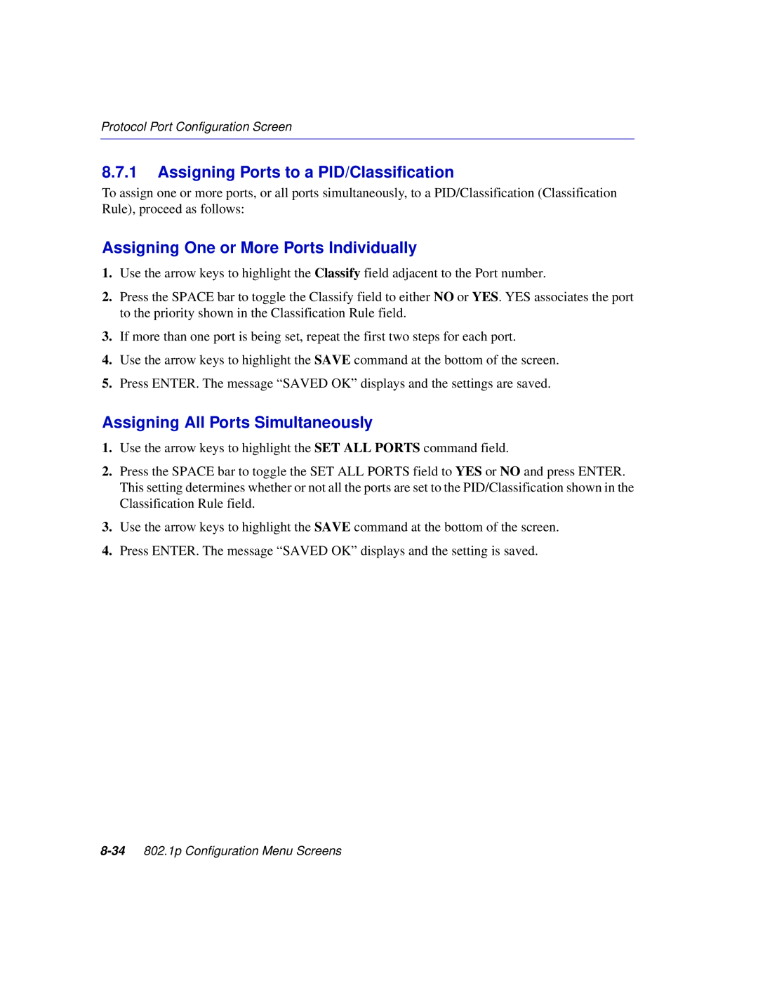 Enterasys Networks 2E253, 2H253, 2H252 Assigning Ports to a PID/Classification, Assigning One or More Ports Individually 