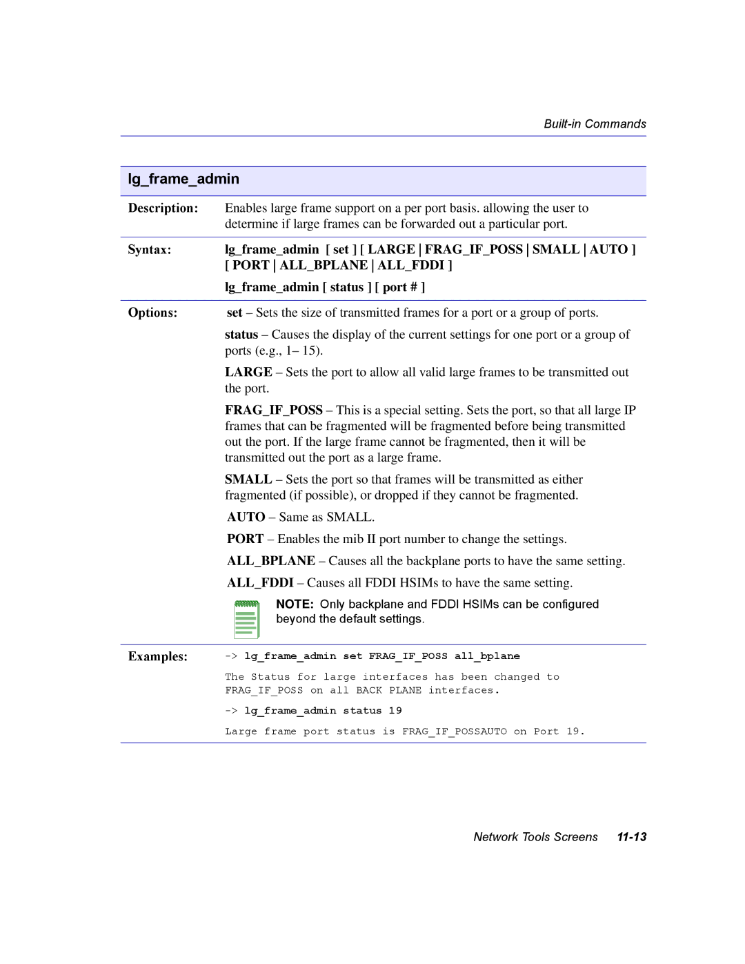 Enterasys Networks 2H253, 2E253, 2H252, 2H258 manual Lgframeadmin 