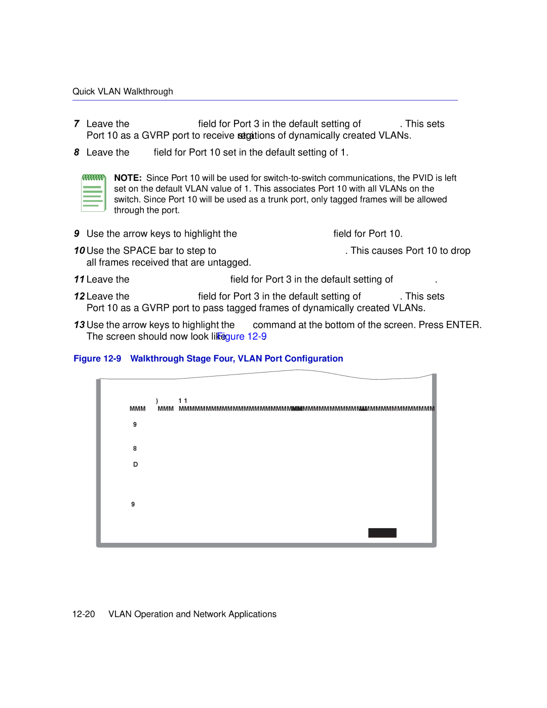 Enterasys Networks 2E253, 2H253, 2H252, 2H258 manual Walkthrough Stage Four, Vlan Port Configuration 