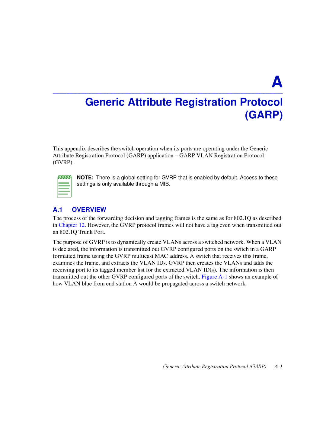 Enterasys Networks 2H253, 2E253, 2H252, 2H258 manual Generic Attribute Registration Protocol Garp 