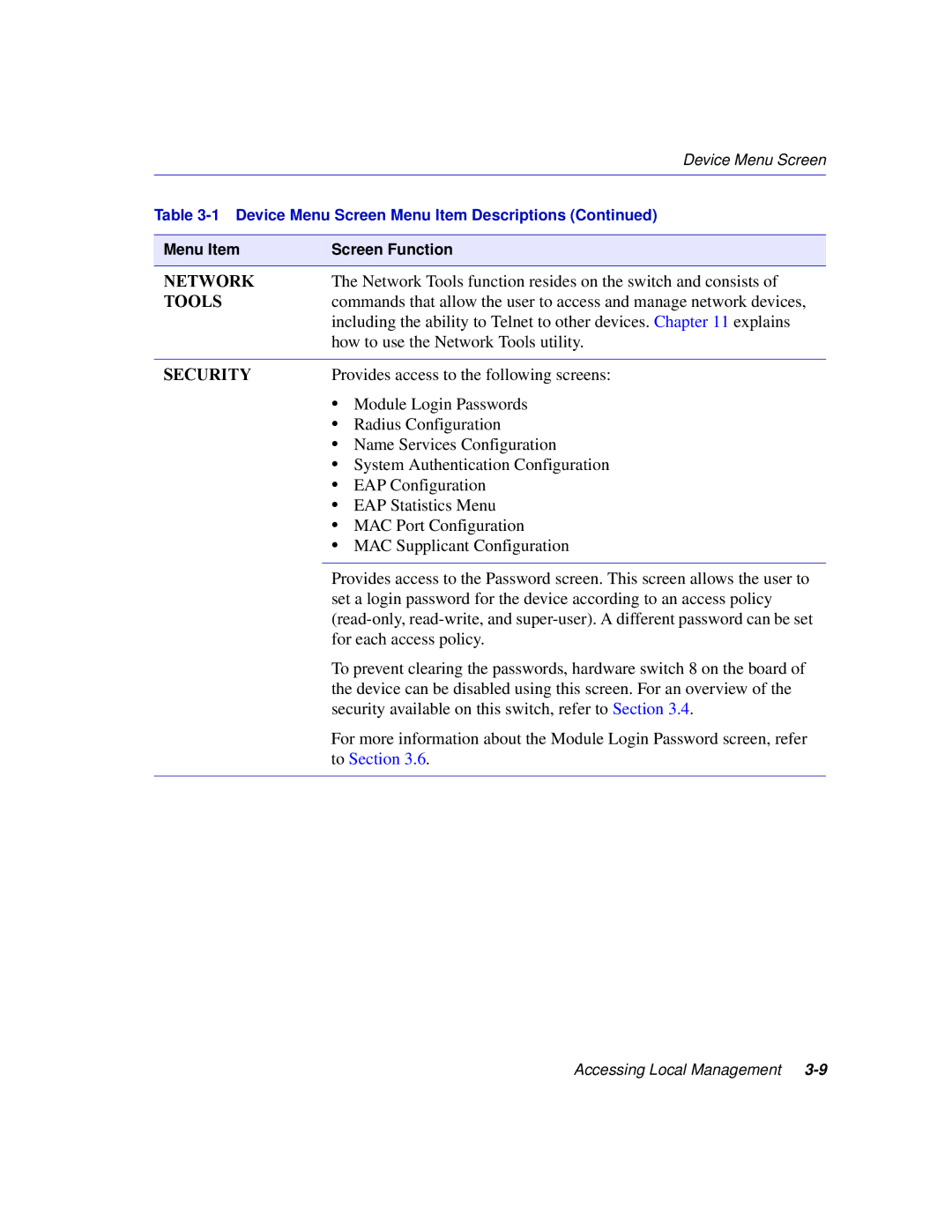 Enterasys Networks 2H258, 2E253, 2H253, 2H252 manual Network, Tools, Security 