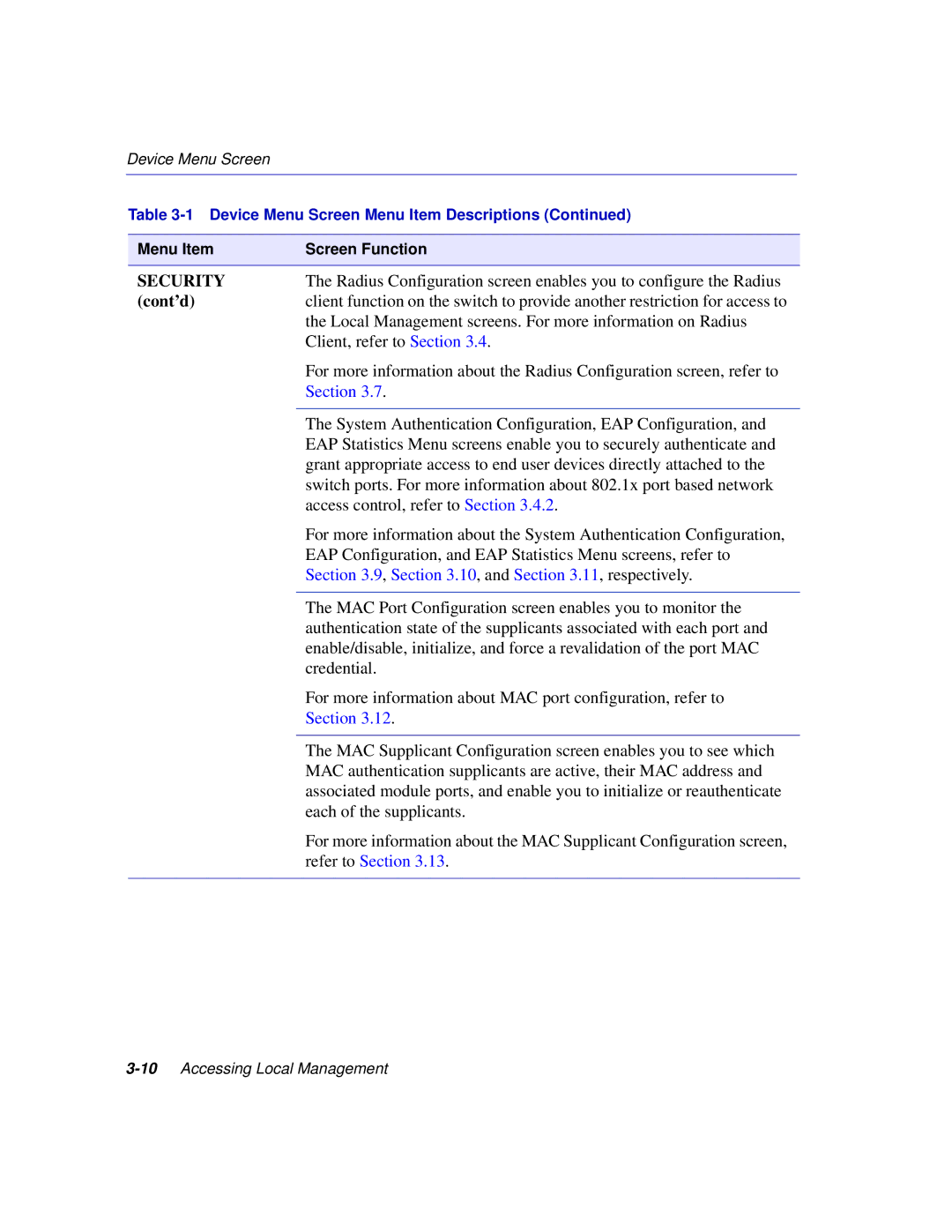 Enterasys Networks 2E253, 2H253, 2H252, 2H258 manual Cont’d, Section 