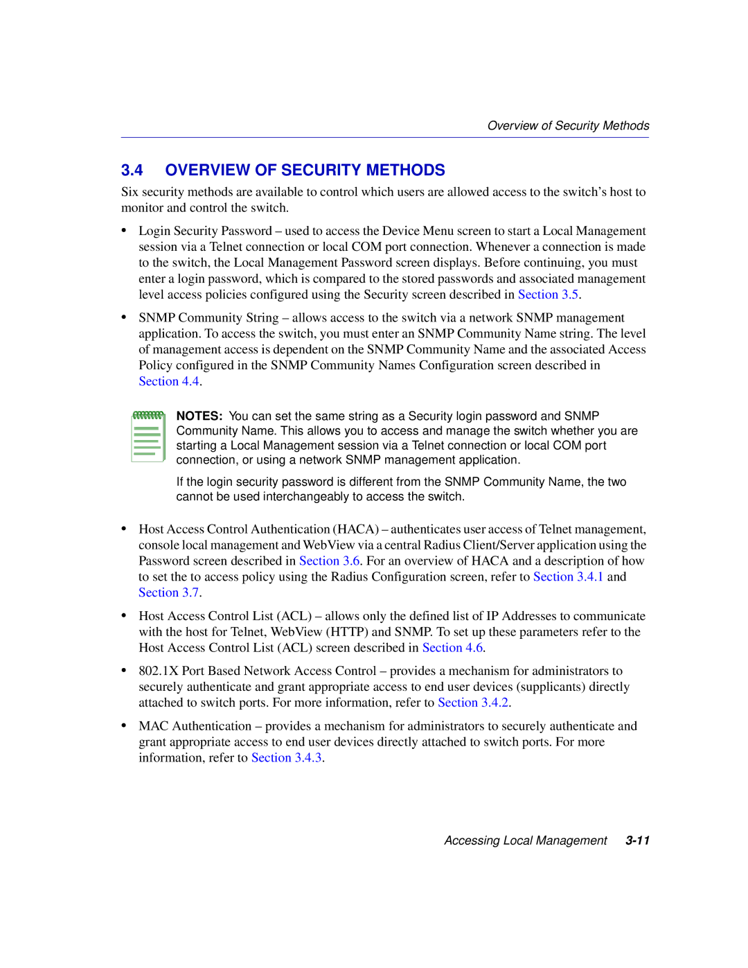 Enterasys Networks 2H253, 2E253, 2H252, 2H258 manual Overview of Security Methods 