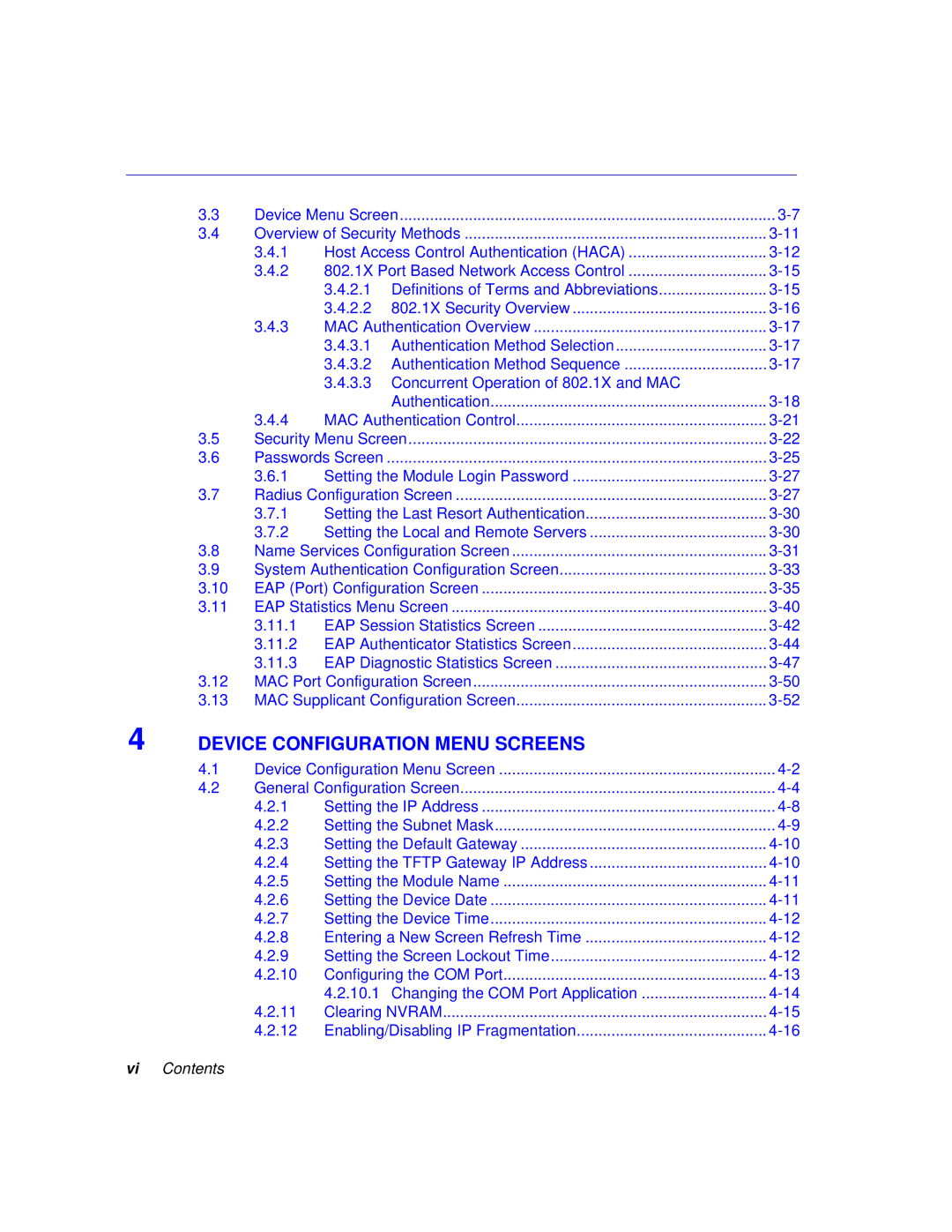 Enterasys Networks 2E253, 2H253, 2H252, 2H258 manual Device Configuration Menu Screens 