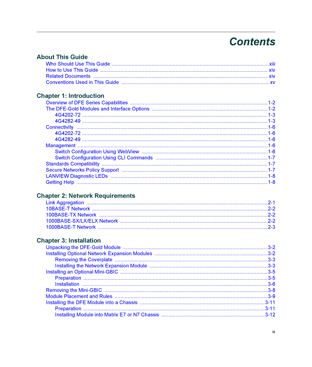 Enterasys Networks 6H303-48, 4G4282-49, 9034096-02 manual Contents 