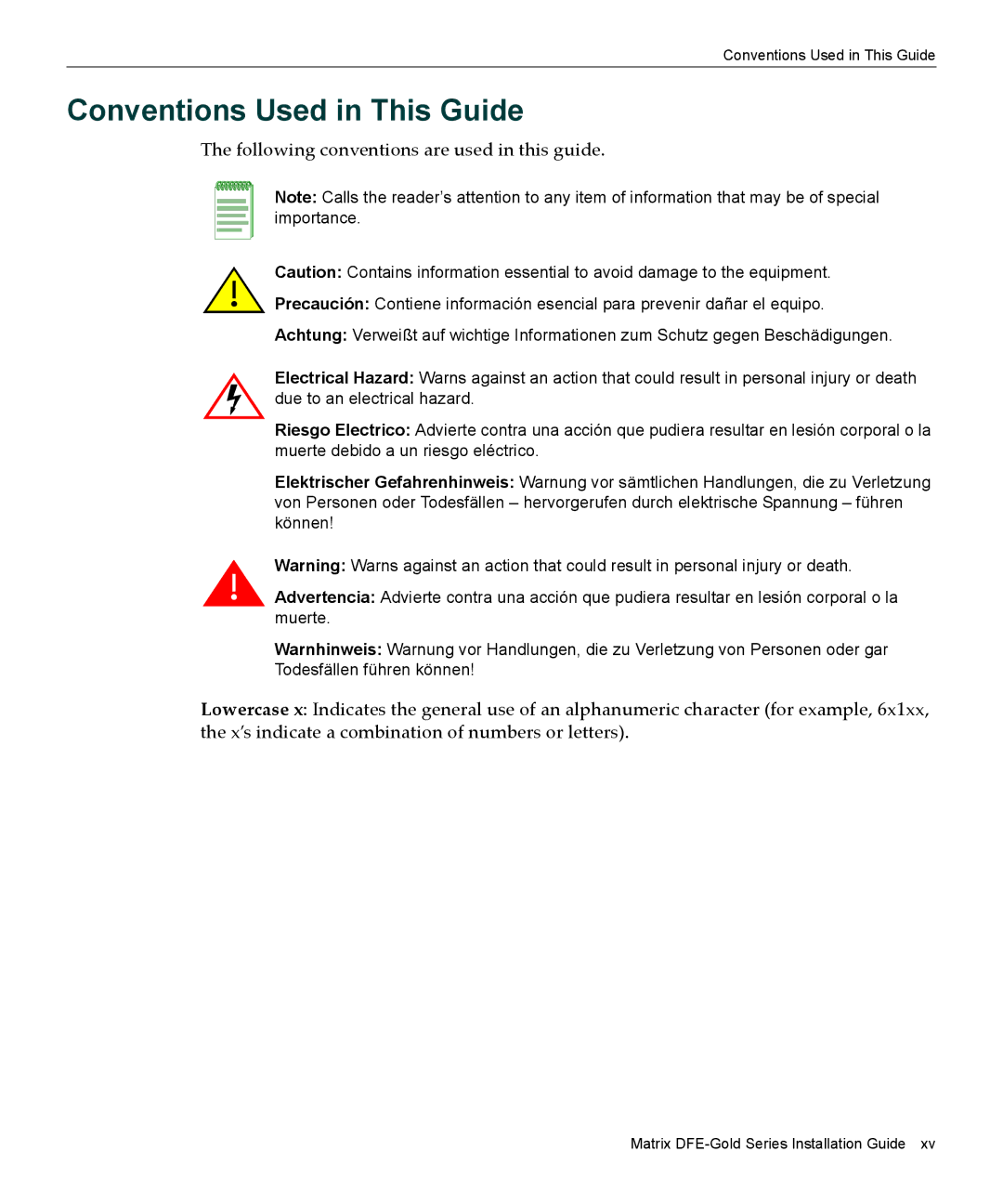 Enterasys Networks 6H303-48, 4G4282-49 manual Conventions Used in This Guide, Following conventions are used in this guide 