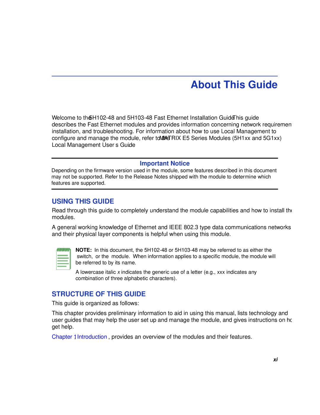 Enterasys Networks 5H102-48, 5H103-48 manual About This Guide, Using this Guide, Structure of this Guide 