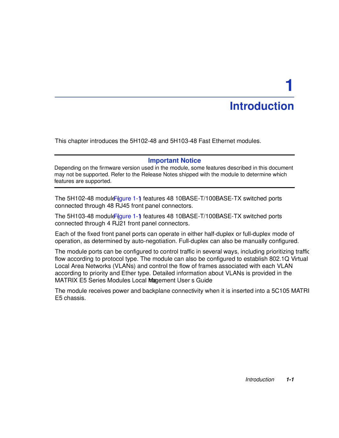 Enterasys Networks 5H102-48, 5H103-48 manual Introduction 