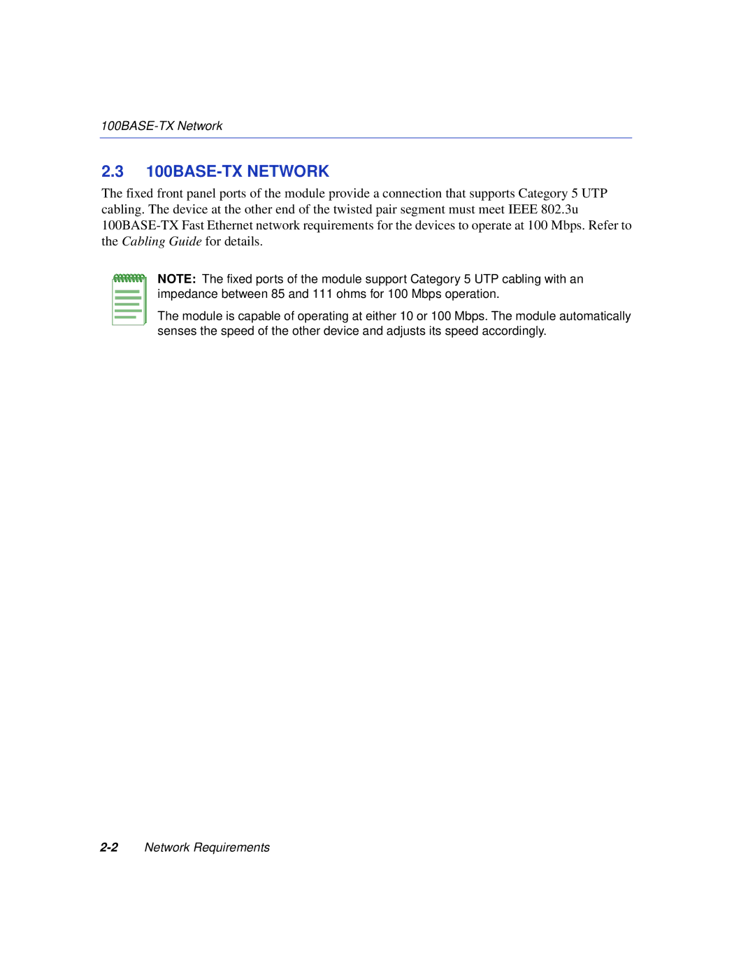 Enterasys Networks 5H103-48, 5H102-48 manual 100BASE-TX Network 