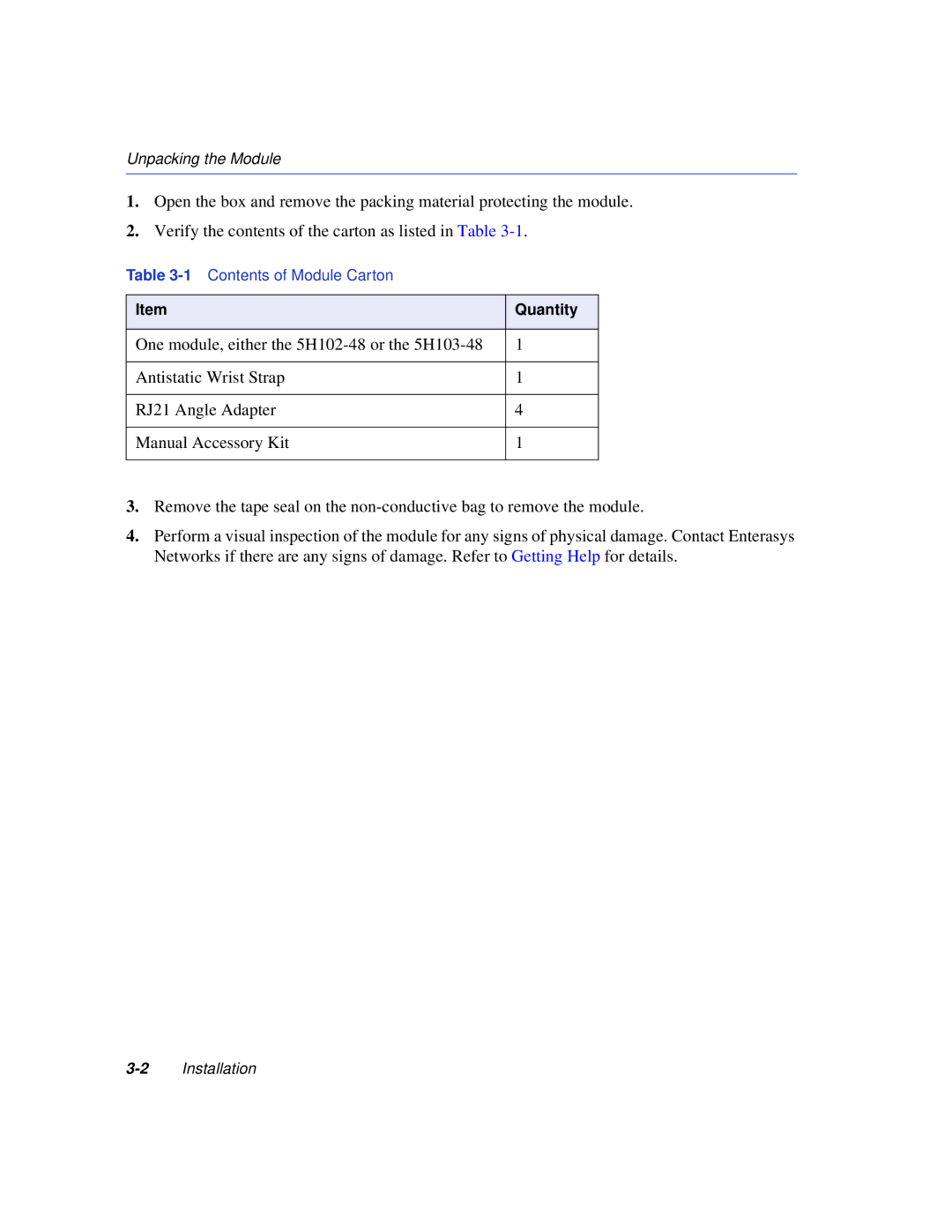 Enterasys Networks 5H103-48, 5H102-48 manual Quantity 