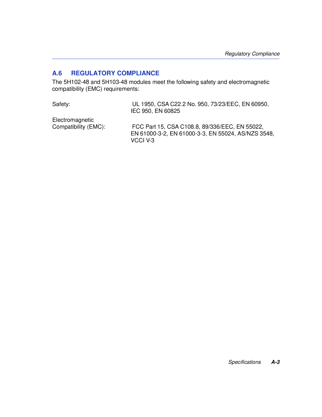 Enterasys Networks 5H102-48, 5H103-48 manual Regulatory Compliance 