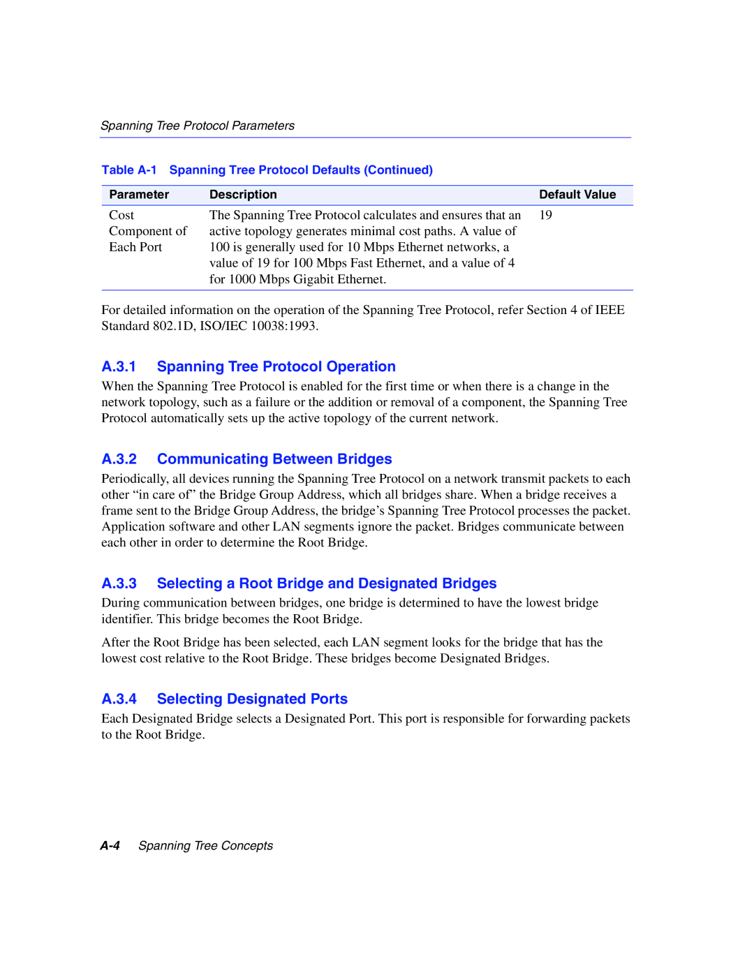 Enterasys Networks 5H1XX, 5G1XX manual Spanning Tree Protocol Operation 