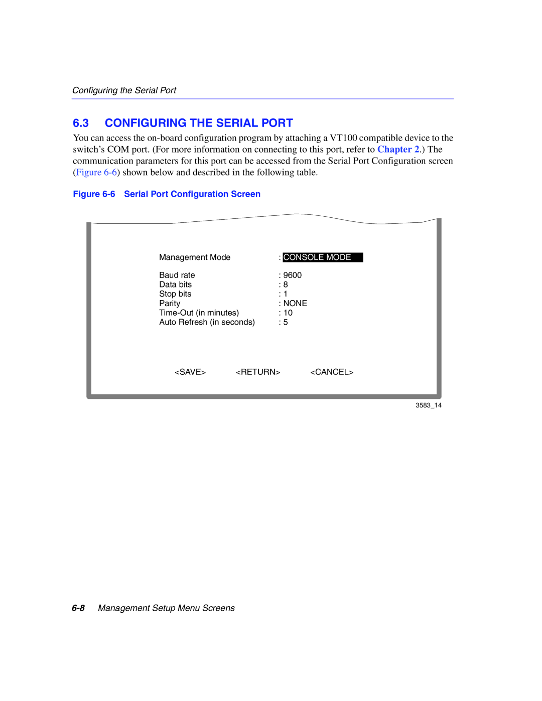 Enterasys Networks 5H1XX, 5G1XX manual Configuring the Serial Port, Console Mode 